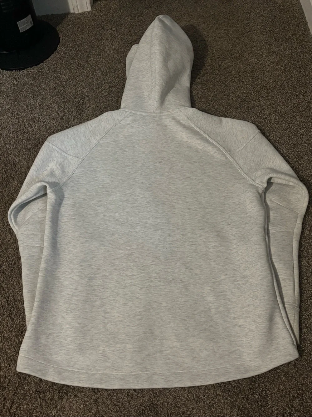 EUC Nike Women's Light Gray Nike Tech Full Zip Hoodie. Size large.